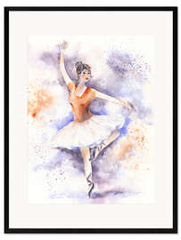 Gerahmter Kunstdruck Tanzende Ballerina