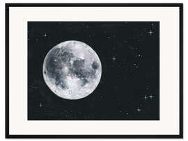 Gerahmter Kunstdruck Vollmond