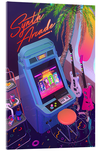 Acrylic print Synthwave Arcade