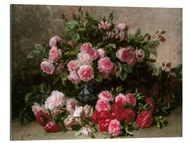 Gallery print Still life with pink and red roses