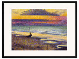 Gerahmter Kunstdruck Strand bei Heist, Belgien