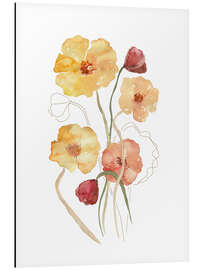 Magnettafel Orange Blumenstrauß