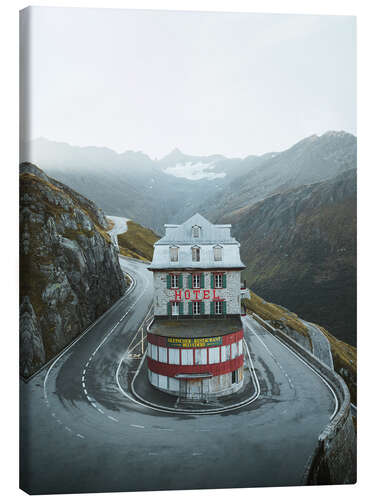 Leinwandbild Hotel Belvedere am schweizer Furkapass