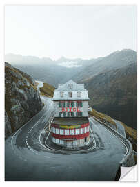 Sticker mural Hôtel Belvedere au Swiss Furka Pass