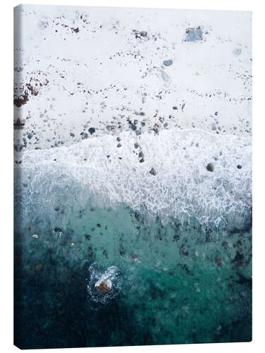 Stampa su tela Mare blu profondo e spiaggia di sabbia bianca