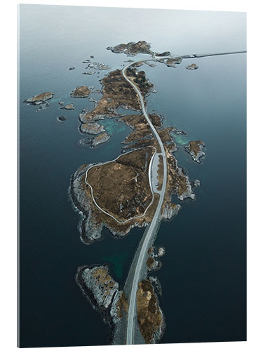 Acrylic print Atlantic road from above