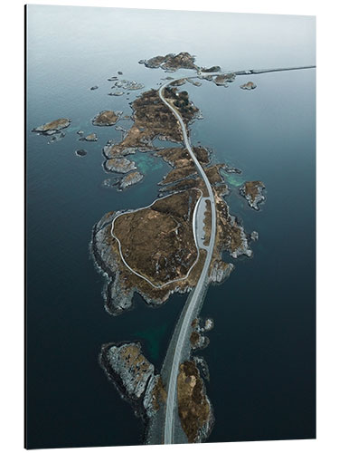 Print på aluminium Atlantic road from above