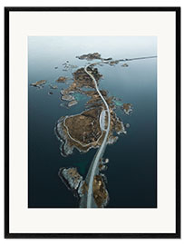 Framed art print Atlantic road from above