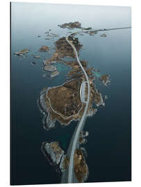 Magnettafel Atlantikstraße von oben