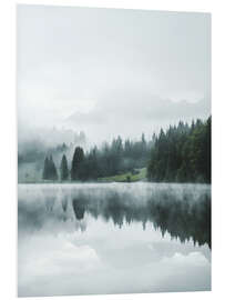 Foam board print Reflection on the mountain lake