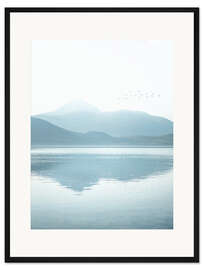 Gerahmter Kunstdruck Spiegelung im Fjord