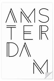 Selvklebende plakat Amsterdam