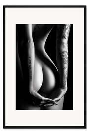 Gerahmter Kunstdruck Sinnliche Silhouette 4