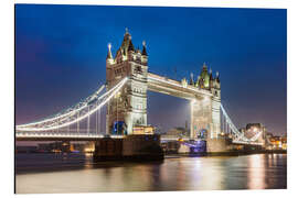 Tableau en aluminium Tower bridge la nuit