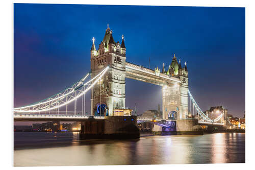 Foam board print Tower bridge at night