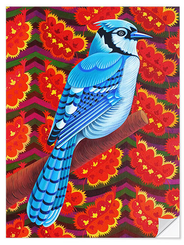 Selvklebende plakat Blue jay