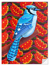 Selvklebende plakat Blue jay