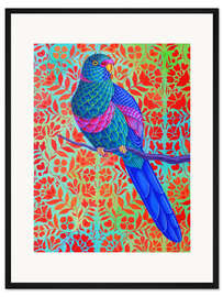 Gerahmter Kunstdruck Blaupapagei