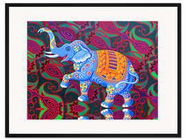 Gerahmter Kunstdruck Indischer Elefant