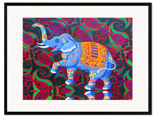 Kunsttryk i ramme Indian elephant