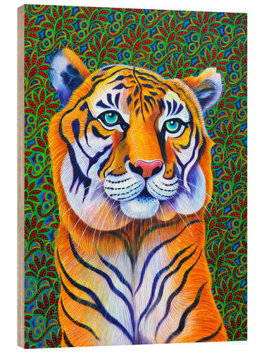 Wood print Tiger