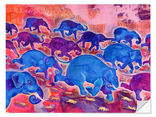 Naklejka na ścianę Elephants