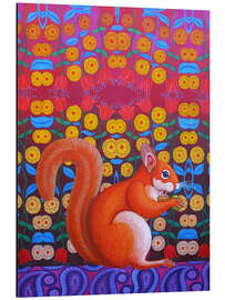 Aluminium print Red squirrel