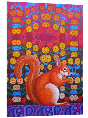 Foam board print Red squirrel