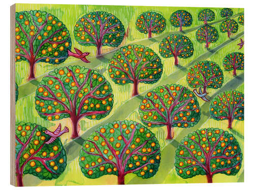 Wood print Orchard