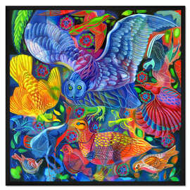 Gerahmter Kunstdruck Vögel