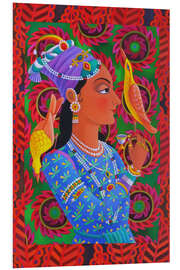 Foam board print Maharani with two birds