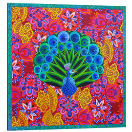 Magnettafel Pfau und Muster