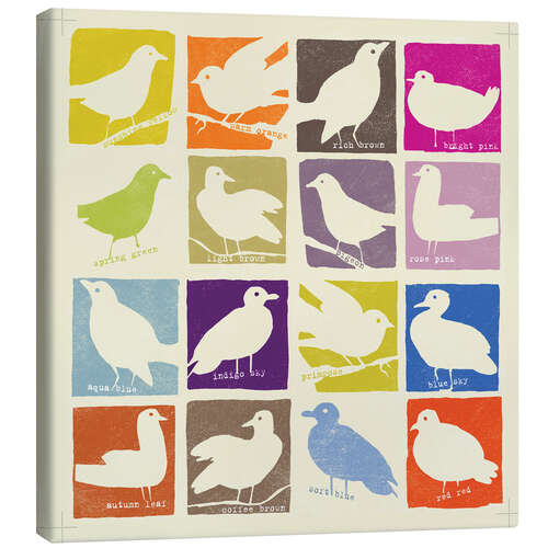 Canvas print Pop Art Birds