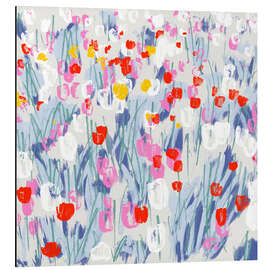 Tableau en aluminium Champ de tulipes