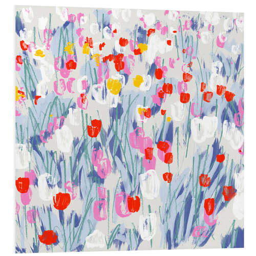 Foam board print Tulip field