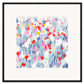 Framed art print Tulip field