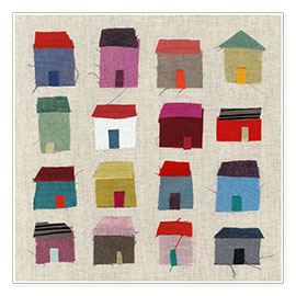 Wall print  Houses - Jenny Frean