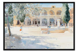 Gerahmter Kunstdruck Batei Mahase Platz, Alt-Jerusalem