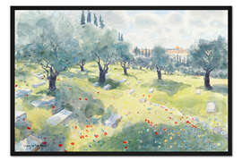 Gerahmter Kunstdruck Der Olivenhain