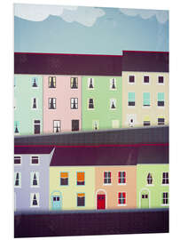 Foam board print Pastel Houses