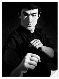 Wandsticker Bruce Lee