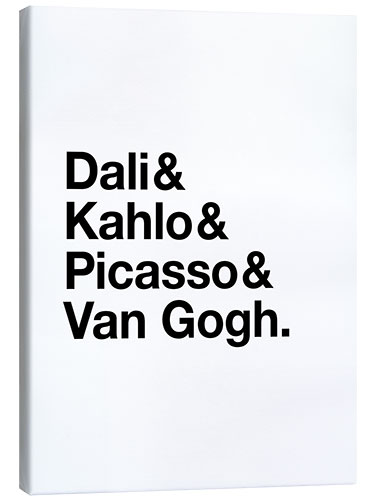 Quadro em tela Art Club - Names
