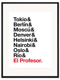 Gerahmter Kunstdruck Haus des Geldes - Namen