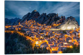 Gallery print Starry sky over Pietrapertosa, Italy