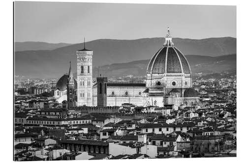 Tableau en plexi-alu Cathédrale de Florence en noir et blanc