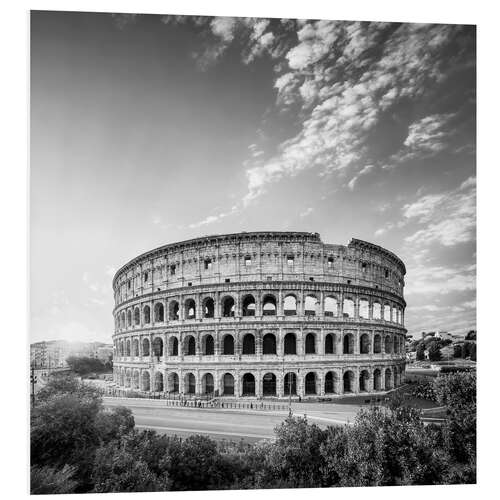 Foam board print Coliseum monochrome