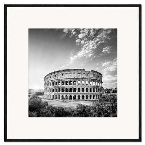 Impresión de arte enmarcada Coliseo monocromo