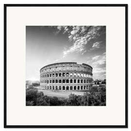 Framed art print Coliseum monochrome