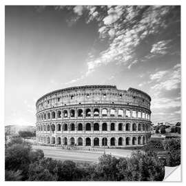 Selvklebende plakat Coliseum monochrome