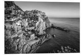 Hartschaumbild Manarola Monochrom